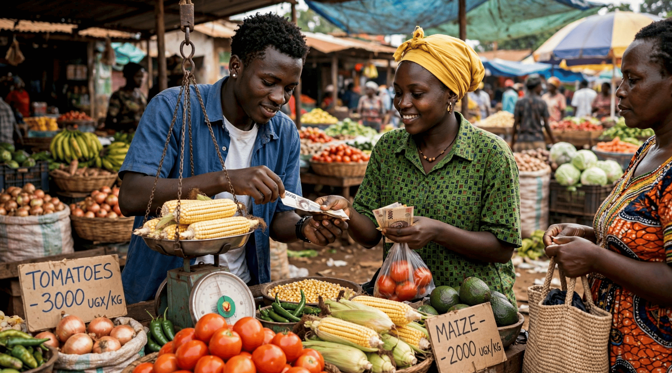 Youth processing and packaging farm produce